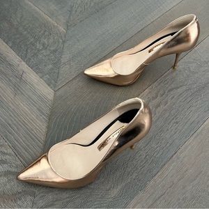 Sophia Webster Rose Gold Pointed Toe Stiletto Pumps